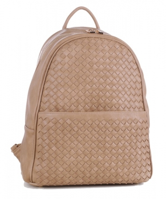Woven Faux Leather Backpack FC19538PP TAUPE